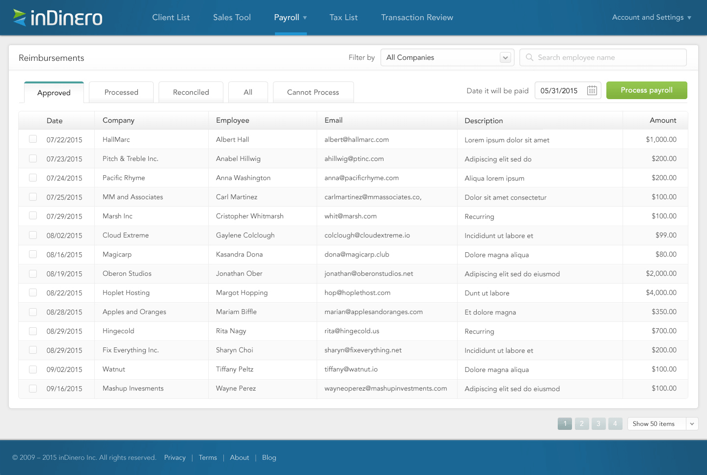 Placeholder for operations processing screen